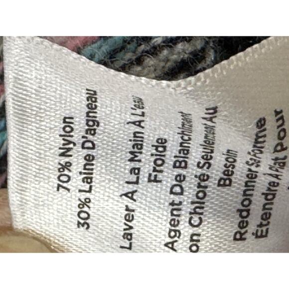 Talbots Geometric Striped Print Sweater Crewneck Pink/Green Women’s Plus Size 2X - Picture 7 of 7